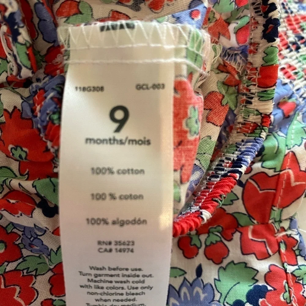Carters Colorful Floral Romper Size 9 Months New With Tag
